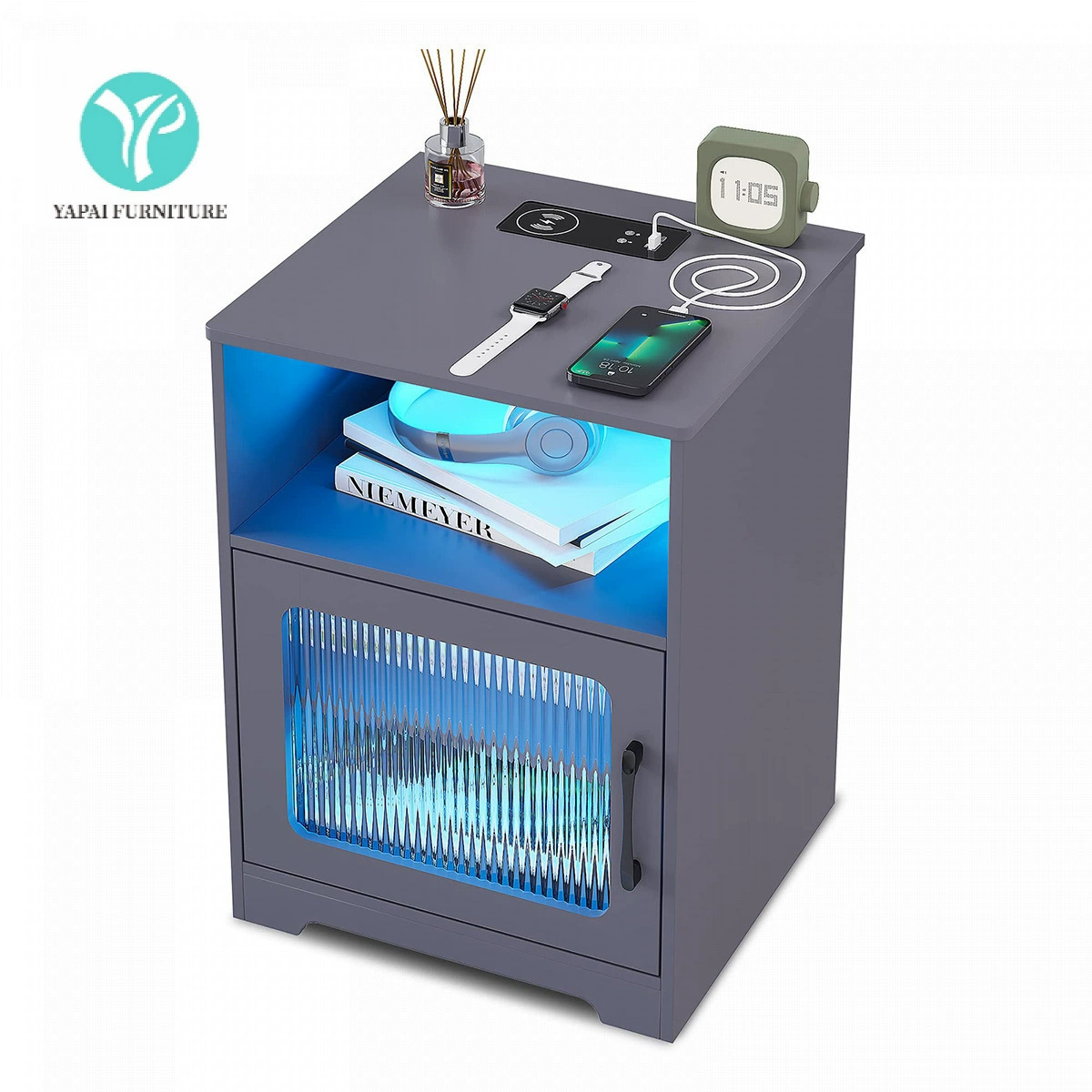 Панельная мебель Amazon для трансграничных поставок: прикроватная тумбочка, шкаф для хранения, простая оптовая фабрика