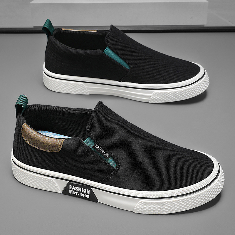 Zapatos de Lona Slip On para Hombre de Lona Transpirables Ligeros y Resistentes al Desgaste para Uso Diario image 1