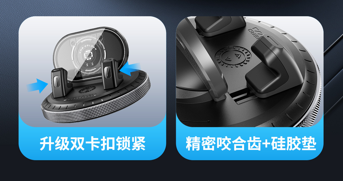 Car-Mounted 360-Degree Adhesive Phone Holder, Navigation-Specific Support Stand, Advanced Anti-Slip Car Dashboard Holder