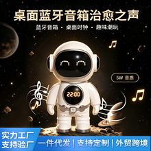 新款无线蓝牙音箱低音炮创意摆件桌面时间显示蓝牙音响跨境礼品