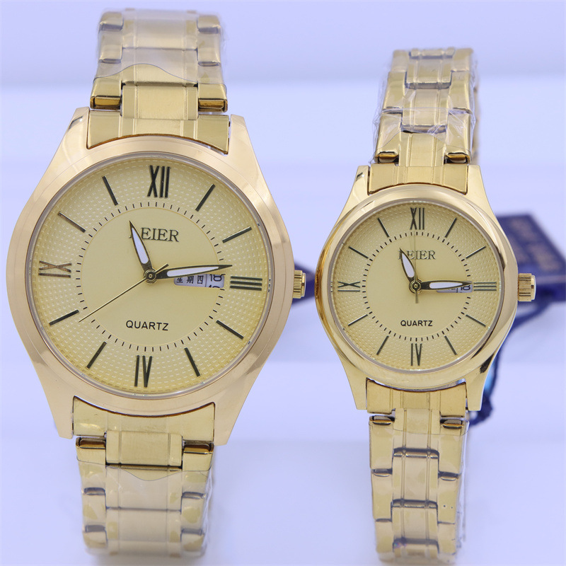 Original Leier Watch Stainless Steel Middle-Aged and Elderly Men and Women Fashionable Waterproof Quartz Watch 2035 Movement Watch