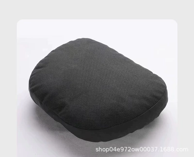 Car Headrest and Lumbar Support Perforated Suede Headrest Seat In-Car Neck Pillow Original Rear Seat Mercedes-Benz (Headrest) - suede-punching-black-headrest-1-pack