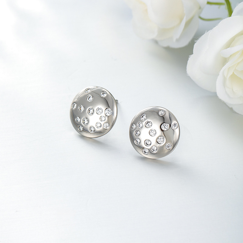 Xuping joyas europeas y estadounidenses transfronterizas INS estilo de moda aretes redondos aretes de aleación de aretes de geometría simple para mujeres