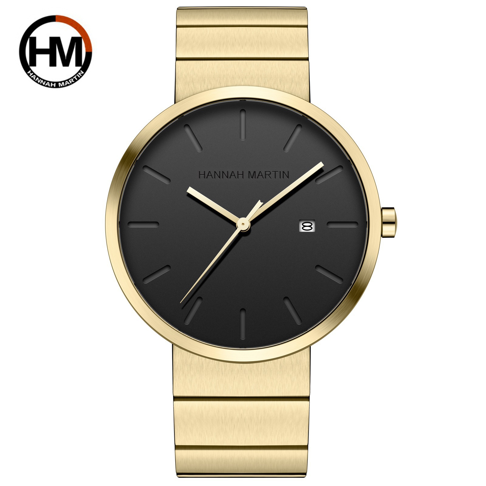 日本日历机芯简约防水男手表 watch钢带包豪斯创意文艺男士手表