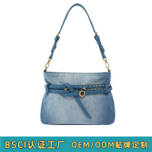 源头工厂OEM定制跨境女包7天打样轻奢通勤休闲大容量PU手提斜挎包