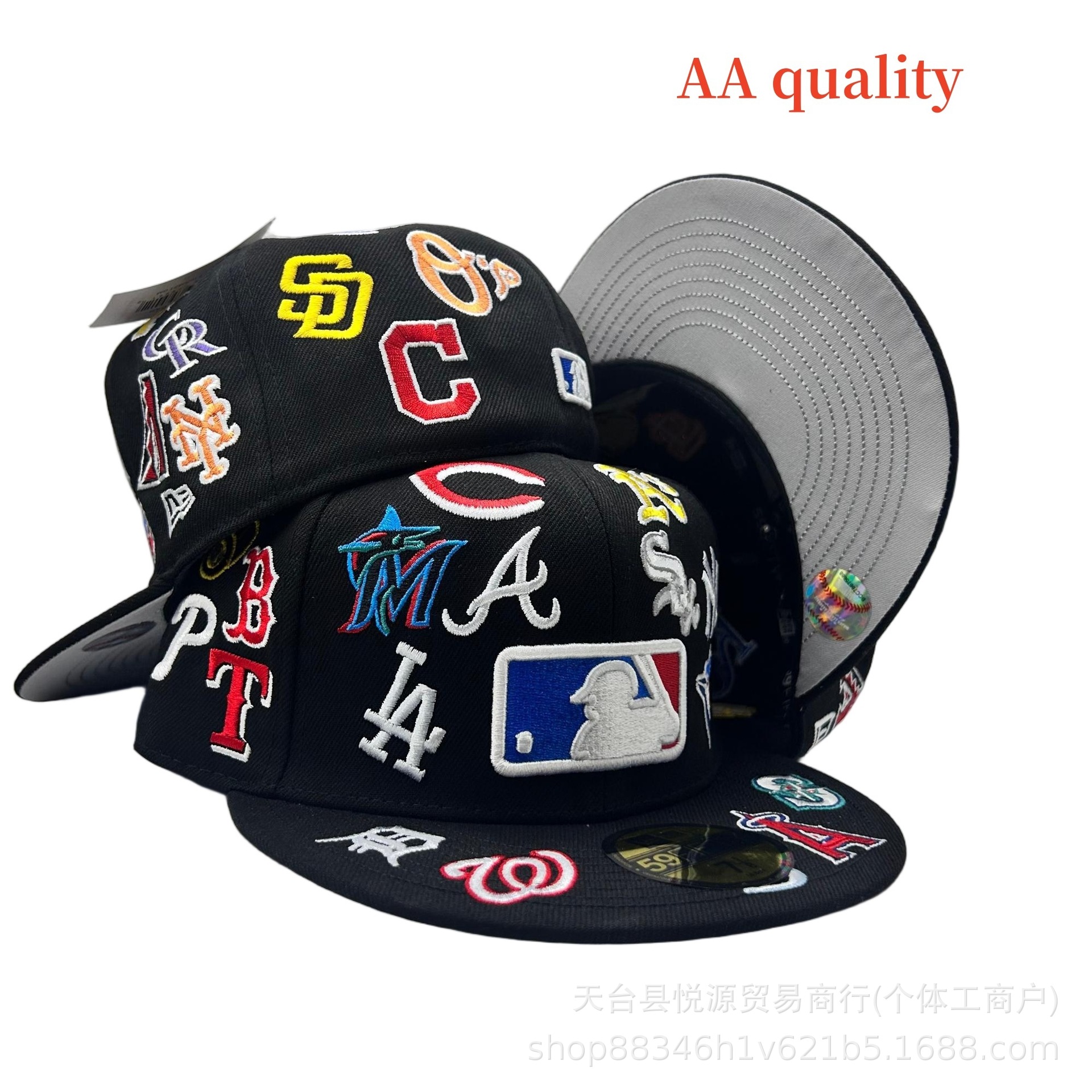 Nuevo comercio exterior transfronterizo MLB sombrero de béisbol estilo hip-hop moda tamaño sombrero de alta calidad