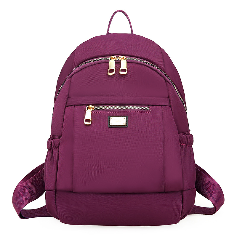 Multi-capa ligera de gran capacidad madre bolsa de viaje de ocio al aire libre de las mujeres mochila portátil simple contraste de color mochila