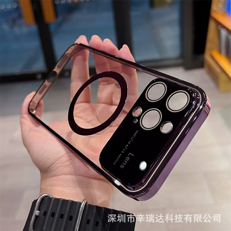 Чехол для телефона (Apple) совместим с iPhone 14 — магнитная беспроводная зарядка, защита камеры