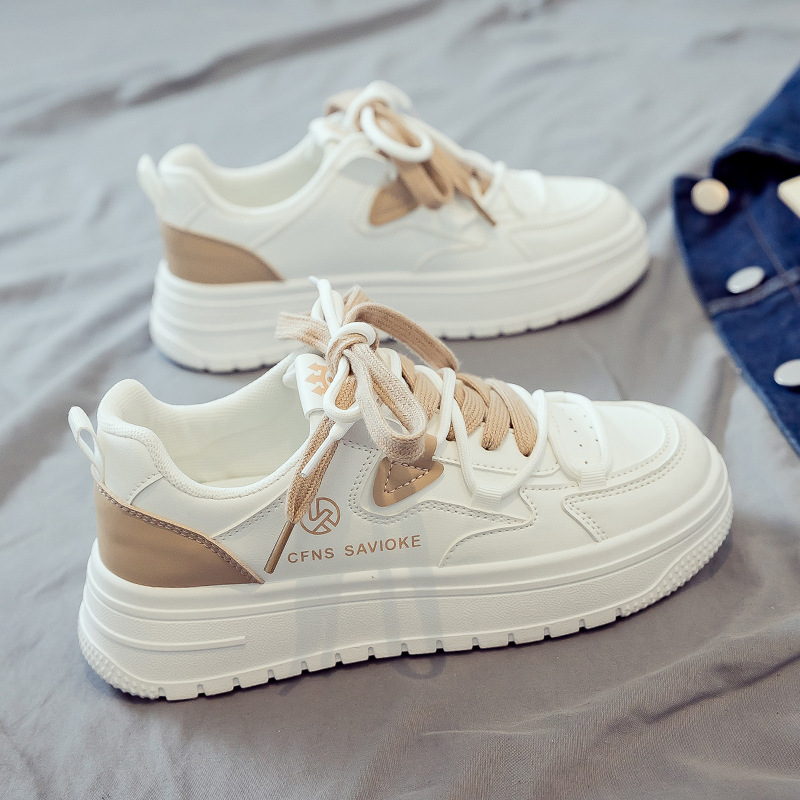 Vielseitige Damen Sneaker In Weiß Mit Dicker Sohle_voghion.com