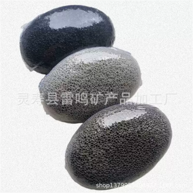 现货批发磨脚石黑色灰色白色陶瓷搓脚石椭圆形足浴石去死皮