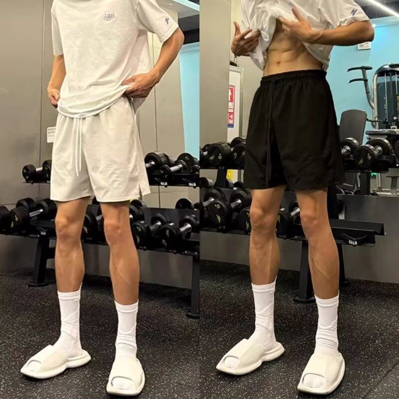 Men's Quick-Dry Sports Shorts for Summer, Five-Point Beach Shorts, Running, Fitness Training, Over-The-Knee Loose High-Elastic Basketball Shorts Men's Quick-Dry Sports Shorts for Summer, Five-Point Beach Shorts, Running, Fitness Training, Over-The-Knee Loose High-Elastic Basketball Shorts