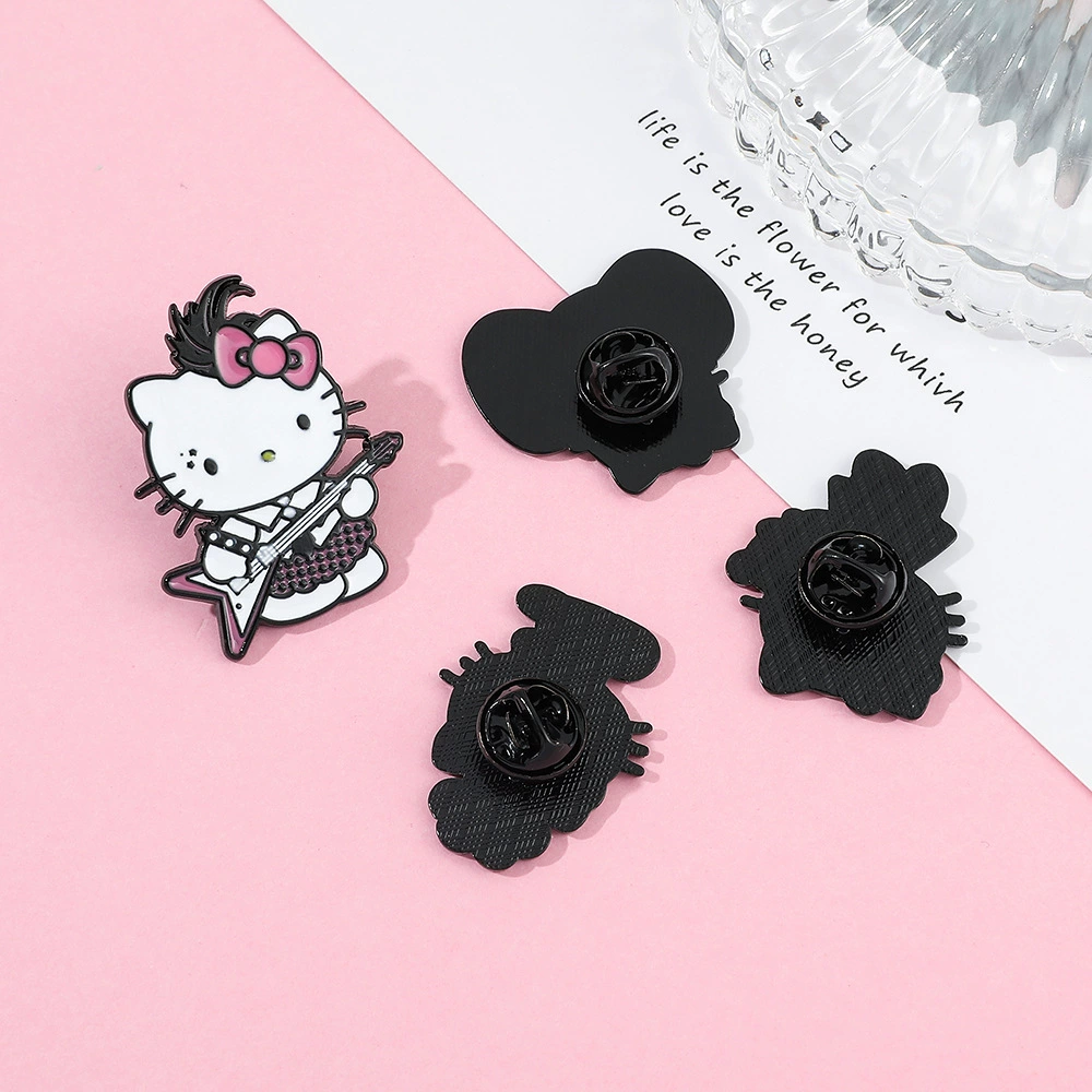 Сотни брошей Sanrio, металлическая брошь-мультфильм Kuromi нефрит корица KT кот дикий модный значок