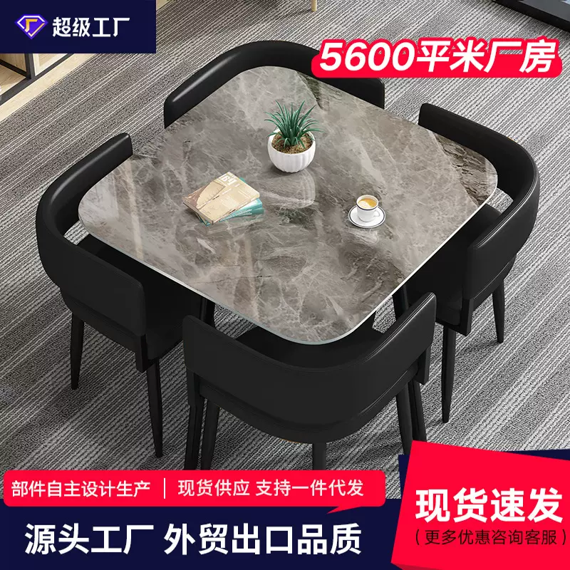 岩板轻奢可收纳餐桌椅组合小户型现代简约家用餐桌小圆桌形饭桌椅