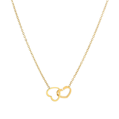 Heart-shaped necklace, light luxury niche design necklace for women, clavicle chain for women, titanium steel temperament accessories, pendant that does not fade