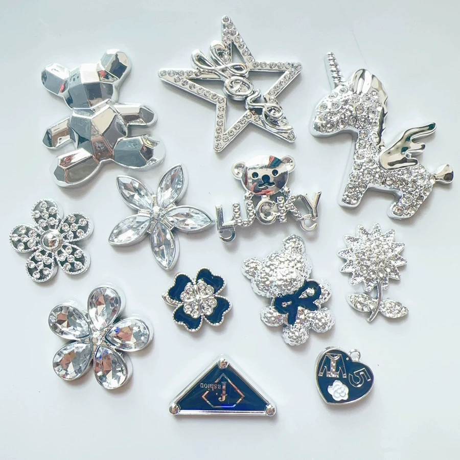 Новый стиль бриллиантовый цветок шерстяная обувь отверстие обувь обувь пряжка материал для мобильного телефона чехол для одежды ювелирные аксессуары оптом