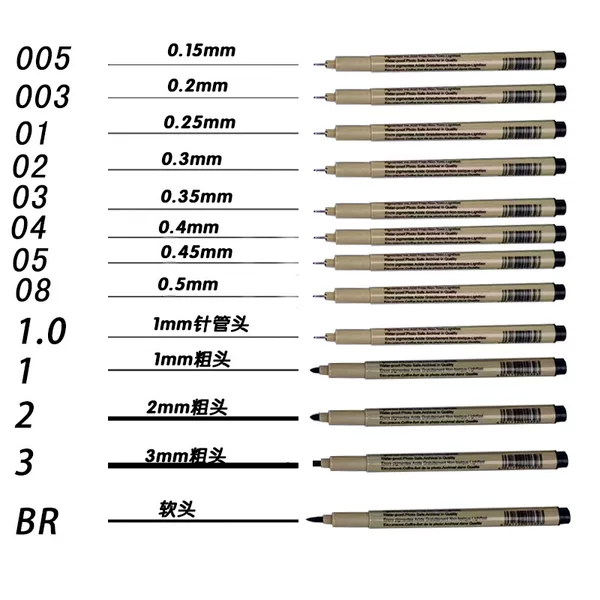 Customized Hook Line Needle Pen Set Anime Hand-Painted Art Painting Sketch Pen Students Use Waterproof Writing Pen
