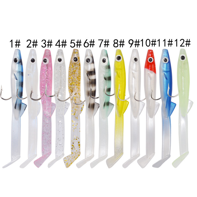 路亚饵 假饵 仿真软体鳗鱼 带钩小鳗鱼 速卖通wish 80