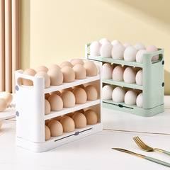 Egg storage box refrigerator side door special narrow multi-layer flipping egg box fresh food grade egg rack holder artifact