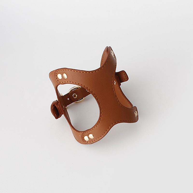 Dego厂家批发奢华皮革宠物胸背带狗狗牵引绳遛猫绳中小型犬跨境|undefined
