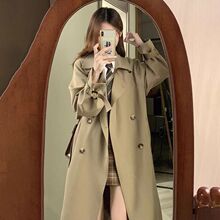 2025春秋季中长款过膝英伦风衣女上档次洋气小个子大衣外套潮