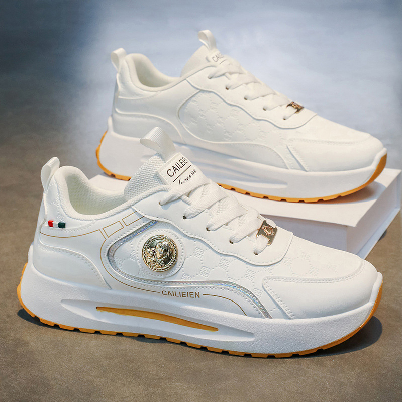 Autumn Men's Shoes New Breathable Sports Shoes Men's Trendy Versatile Thick-Soled White Shoes Casual Running Dad Shoes for Men Autumn Men's Shoes New Breathable Sports Shoes Men's Trendy Versatile Thick-Soled White Shoes Casual Running Dad Shoes for Men