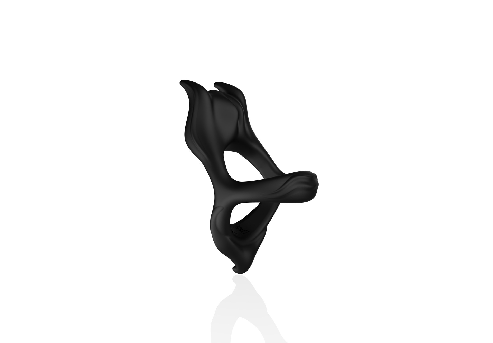 Triple-Ring Vibrating Cock Ring with Prostate Massager, Liquid Silicone, 10 Vibration Modes — detail image 12