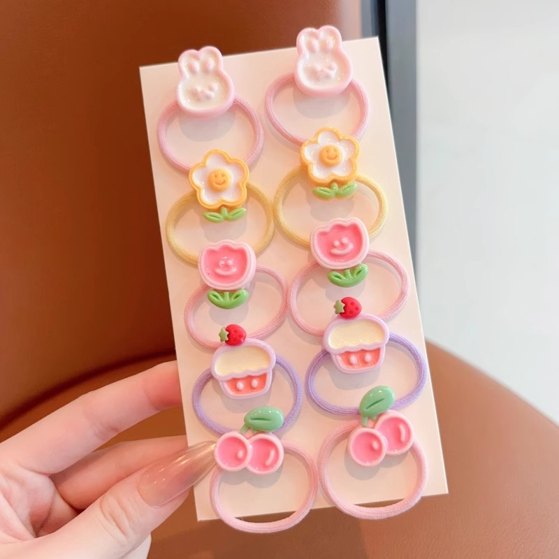 Cuerda para el cabello de color caramelo de dopamina, sentido avanzado femenino, cuerda para el cabello de dibujos animados de todo fósforo, cuerda para el cabello sin costuras, banda de goma para niños lindos