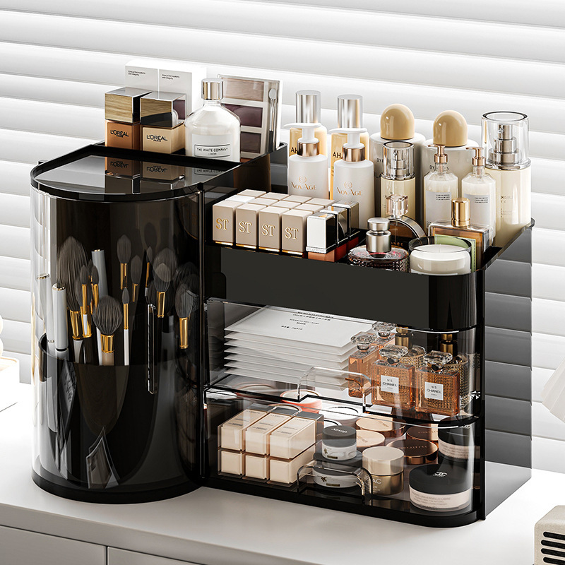 Cosmetic Storage Box Desktop Skincare Product Organizer High-End Dustproof 2026 Bedroom Makeup Brush Holder Cosmetic Storage Box Desktop Skincare Product Organizer High-End Dustproof 2026 Bedroom Makeup Brush Holder