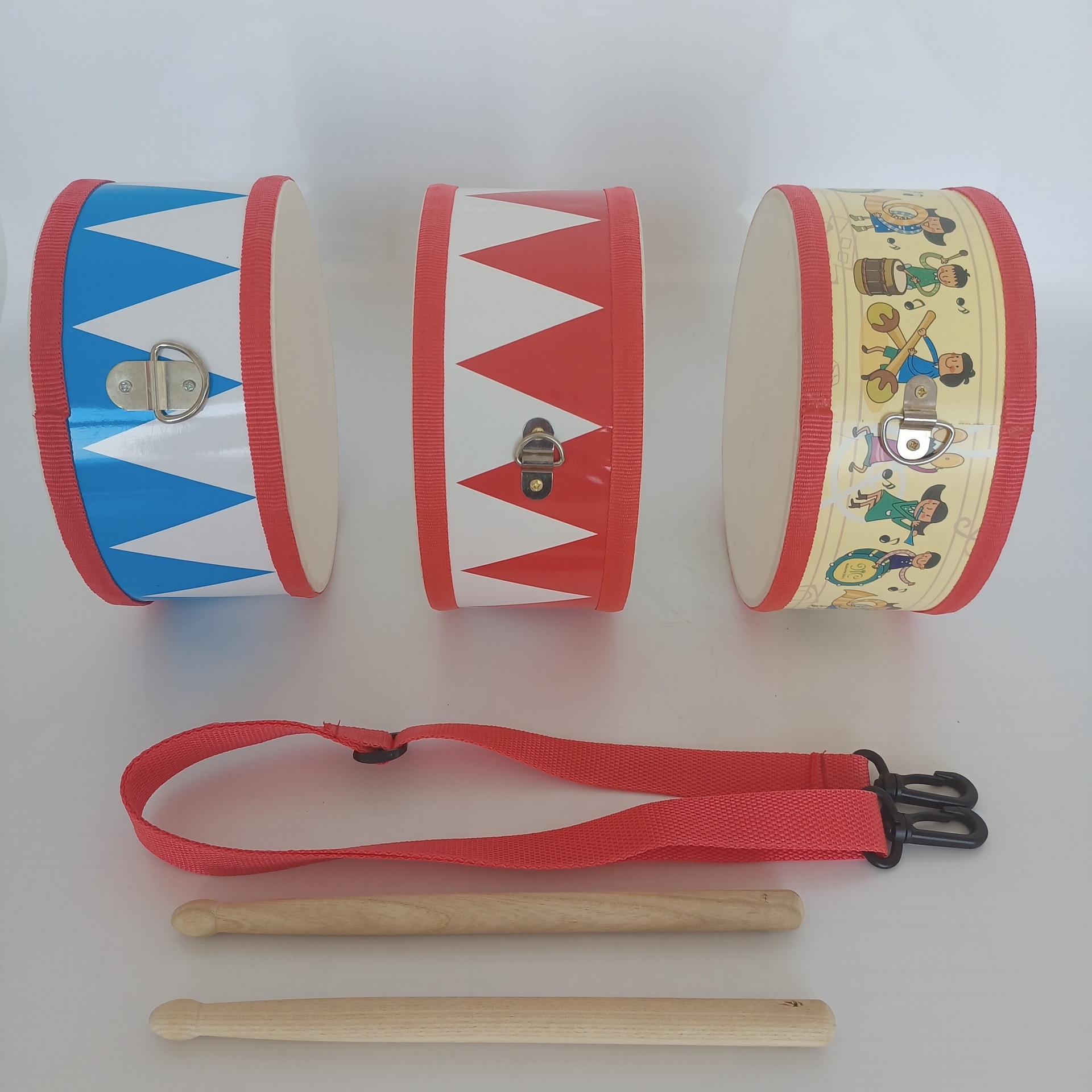 Orff percussion instrument children's toys early education teaching aids double-sided imitation sheepskin small war drum snare drum