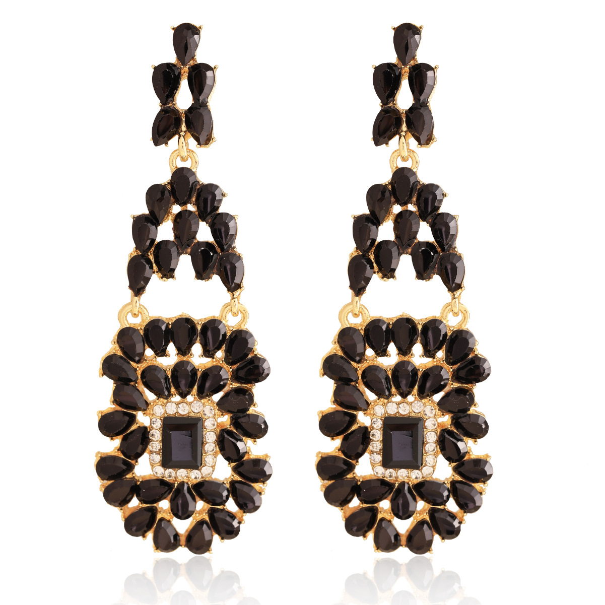 26g Weight Alloy Ear Needle Material Zircon Inlay Material Drop Earrings Classification 1 Pair Quantity Holiday, Daily Occasion Alloy Material Water Droplets Pattern Spring&Summer Season Women's Gender Inlay Design Vacation, Classic Style Style 1 Pair Vacation Classic Style Water Droplets Inlay Alloy Zircon Drop Earrings 5