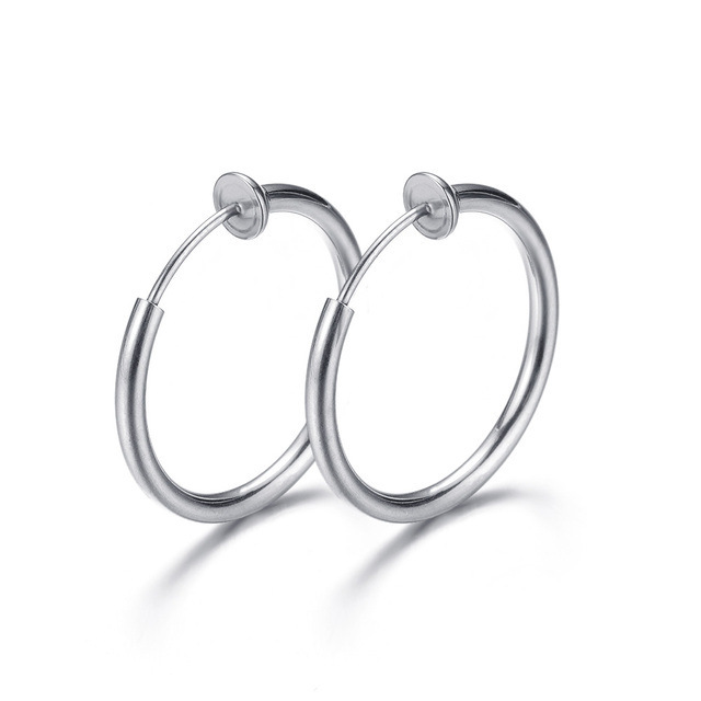 Edelstahl Creolen Für Herren Modischer Ohrschmuck_voghion.com