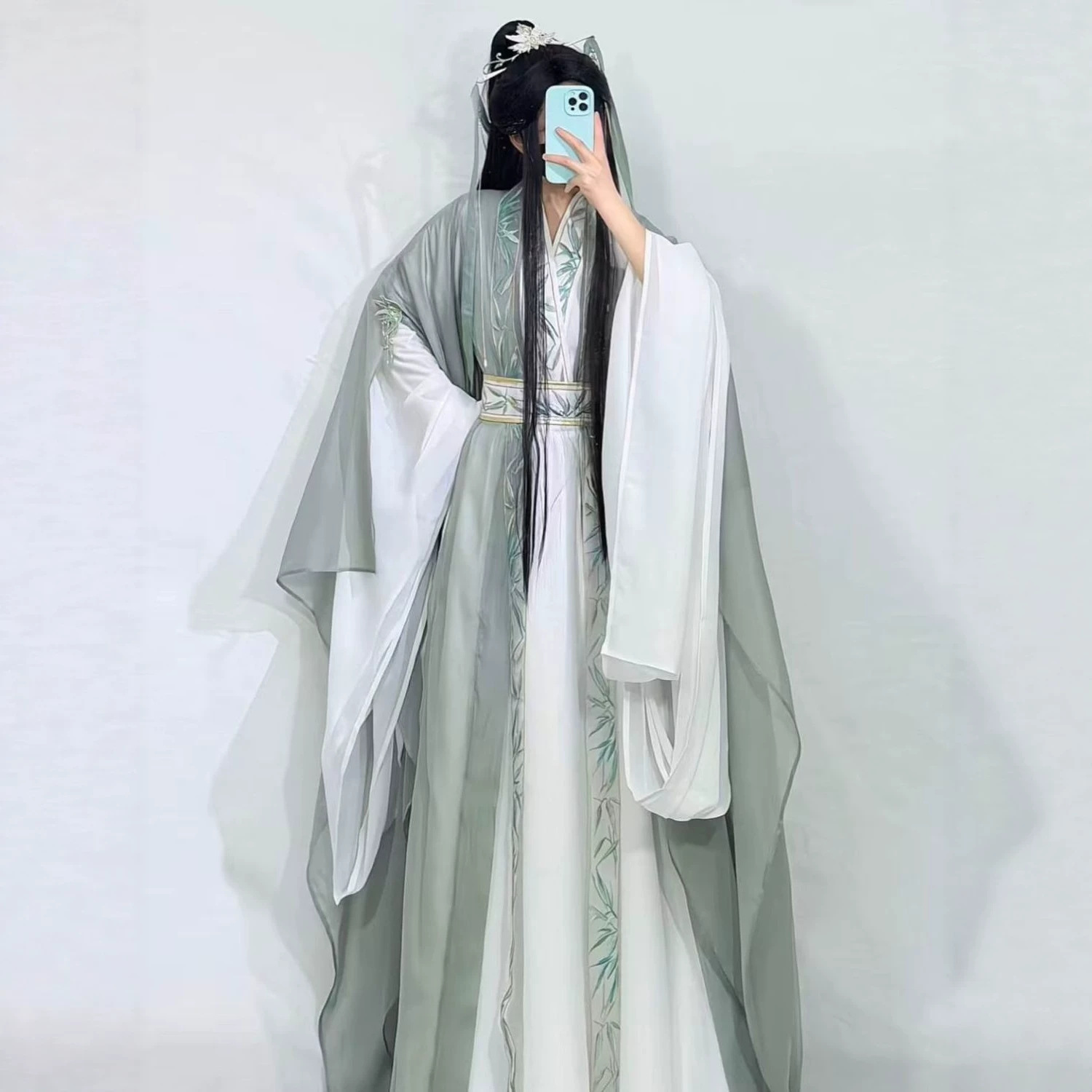 新款原创【听竹】春秋款魏晋风汉服男女同款大袖衫古风套装cos服