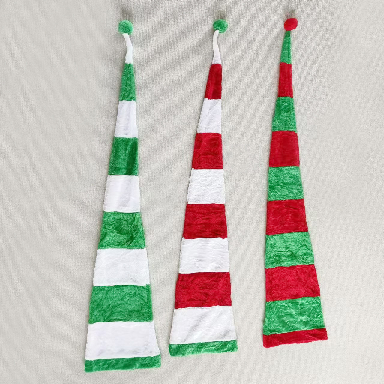 Sombrero de Navidad alargado transfronterizo 150cm Sombrero de Navidad 90cm Sombrero de Navidad super largo rojo, blanco y verde Sombrero de Navidad