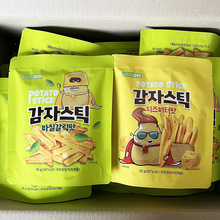 膨化食品小零食韩国进口LIKEDO涞可原切土豆条芝士黄油蒜香味薯条