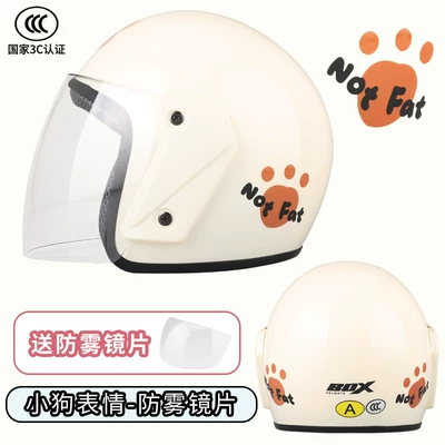 Men and Women Cute Warm | Motosiklet dəbilqələri - off-white-puppy-3c-certified-comes-with-anti-fog-glasses
