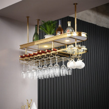 不锈钢酒架置物架吧台吊架轻奢红酒杯架子悬挂酒杯架酒瓶架红酒架