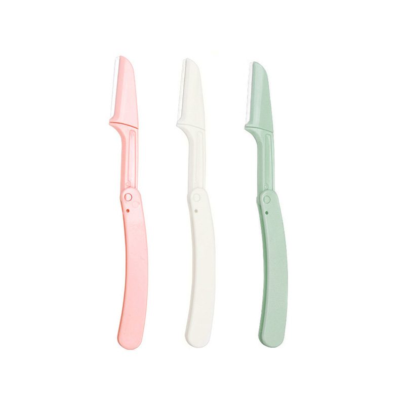 Cuchillo de afeitado de cejas plegable seguro de afeitado macro artefacto herramienta de belleza especial para hombres y mujeres cuchillo de afeitado de cejas seguro anti-rascado