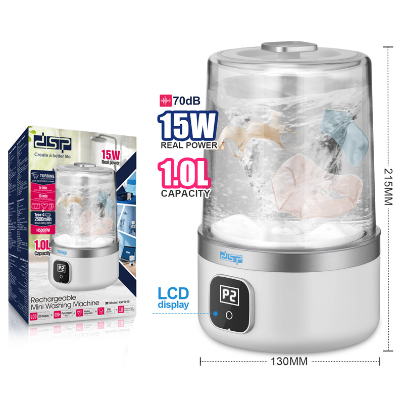Dsp/Dansong Washing Machine Portable Small Washing Socks and Intimates Mini Visual Fully Automatic Laundry Kw1010