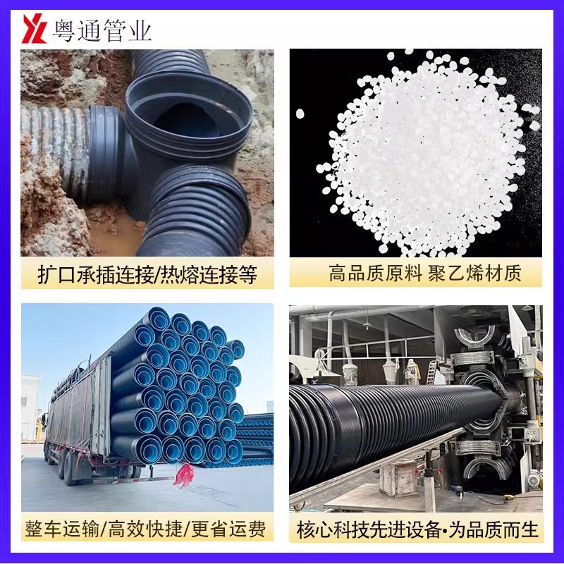 HDPE water supply pipe, agricultural irrigation, drinking water pipe, large-diameter drainage pipe, 