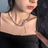 Necklace from pearl, advanced design accessory hip-hop style, chain for key bag , light luxury style, trend of season