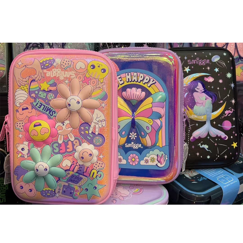 Australia caja de papelería smiggle para estudiantes de primaria y secundaria caja de lápices de gran capacidad para niños EVA caja de lápices grande de imagen tridimensional 3D