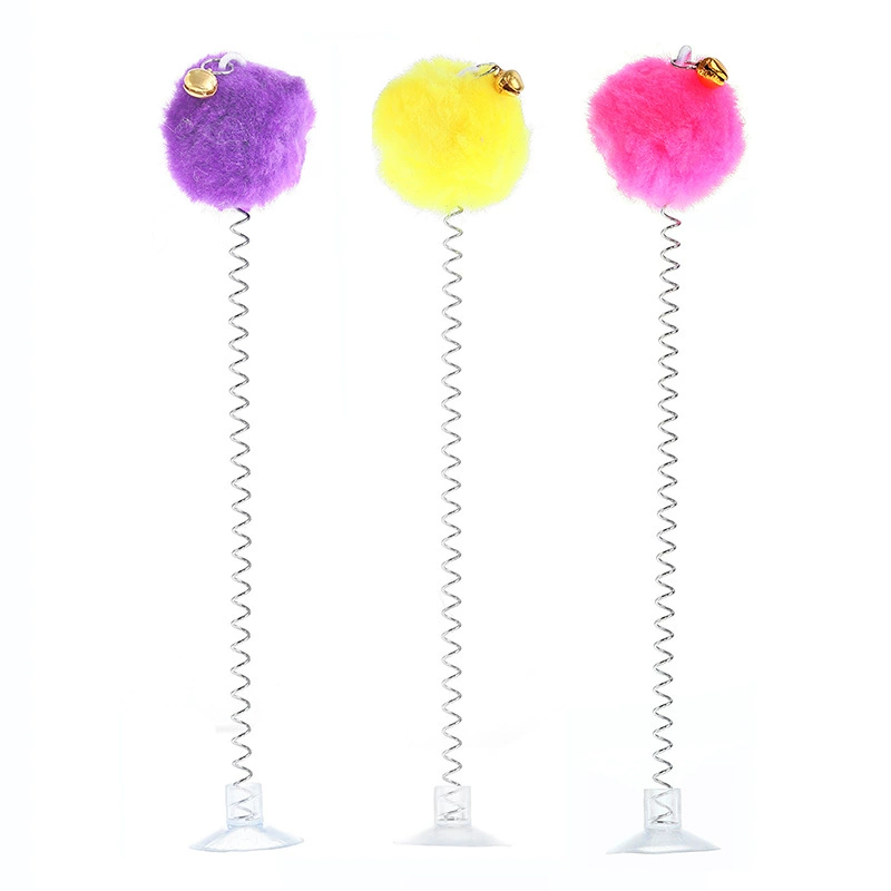 Haqi игрушка для кошек фабрика оптом на присоске Весна колокольчик меховой шар качели забавная игрушка для кошек кошка стабильная поставка