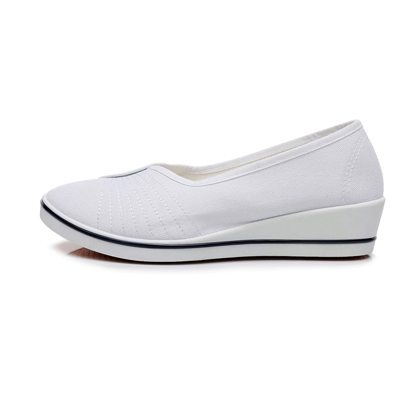 White black nurse uniform, cloth footwear, work white shoes, for beauty salons