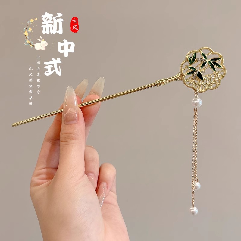 Nuevo estilo antiguo chino flores pinzas de cabello de mujer de alta calidad pinzas de cabello de cabello de cabello de mariposa de estilo chino