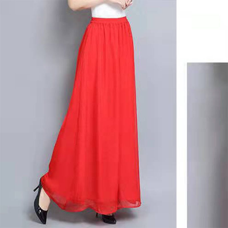 (2개) CULOTTES 골동품 넓은 다리 여름 여성의 얇은 캐주얼 높은 허리 느슨한 2023 새로운 스타일 춤 바지