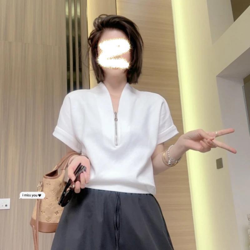 2026 Summer Casual Short-Sleeve V-Neck Slimming Blouse for a Relaxed Look, New Women's Air Cotton Shirt 2026 Summer Casual Short-Sleeve V-Neck Slimming Blouse for a Relaxed Look, New Women's Air Cotton Shirt