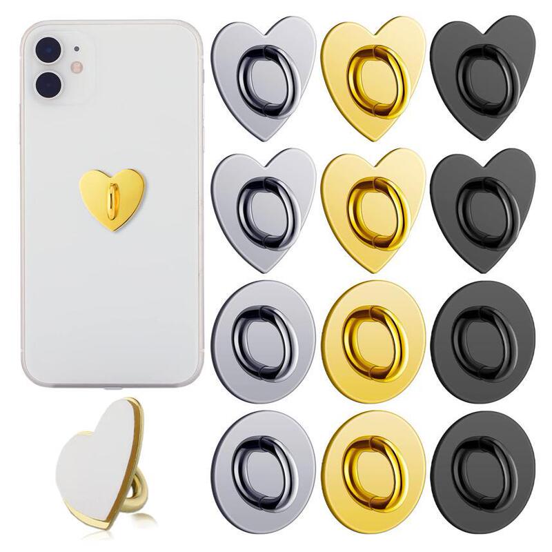 Phone Charm Hook Phone Charm Adhesive Metal Finger Grip Ring Phone Ring Holder DIY Hanging Round and
