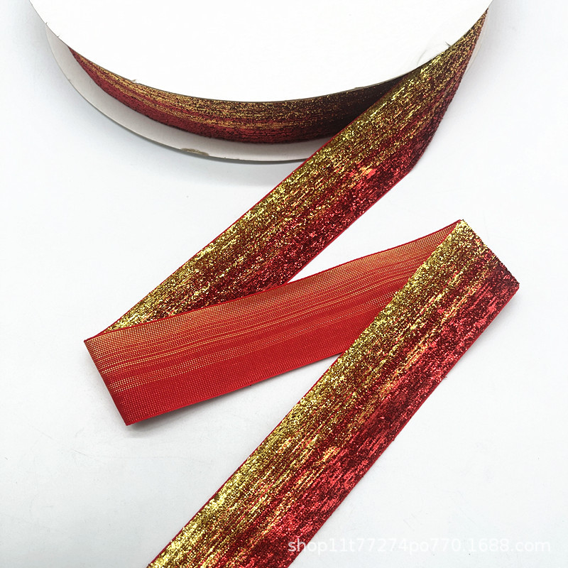 2.7 Métro / paquete de terciopelo de 38 mm boda hecha a mano cinta embalaje de regalo arco DIY decoración de fiesta Santa