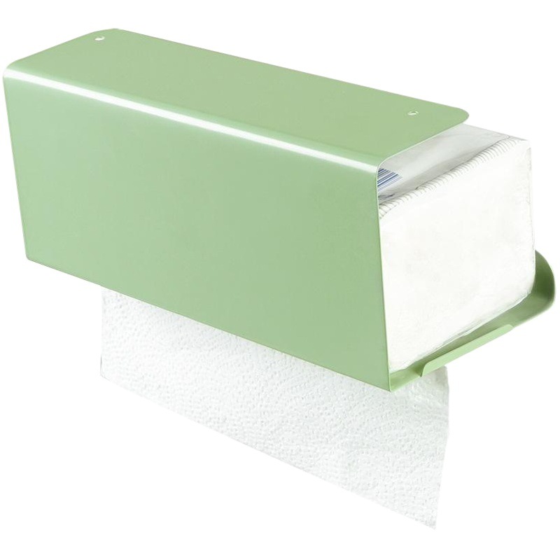 Kitchen Paper Towel Holder Without Punching Iron Paper Holder Household Napkin Creative Hanging Rack Cabinet Door Paper Box Wall Hanging