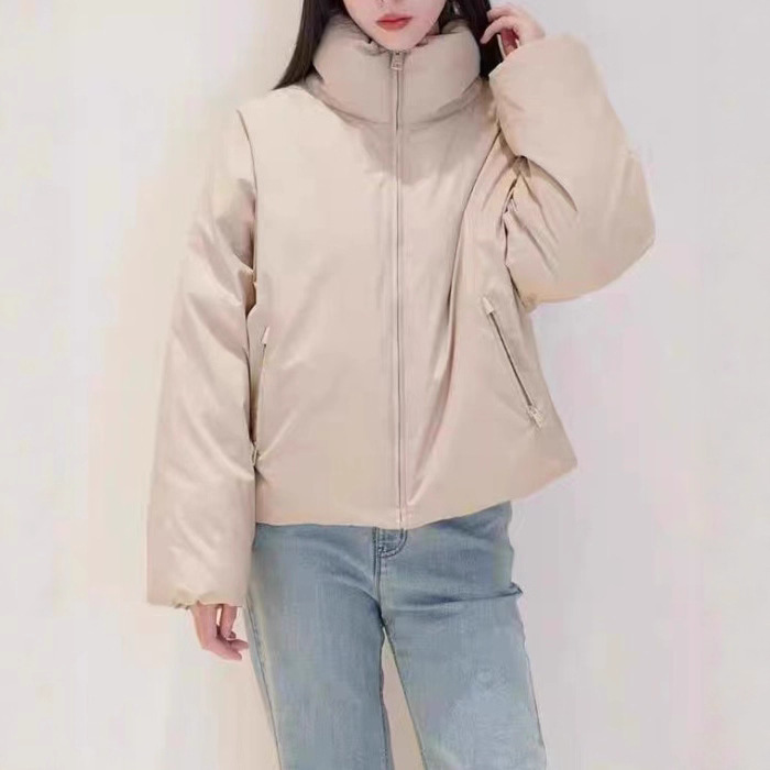 小禾女装2025冬装新款淑女通勤短款白鸭绒拉链羽绒服保暖外套